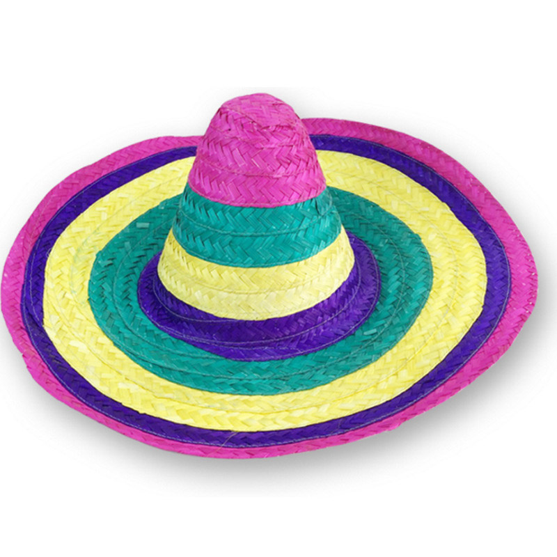 Kolorowe bambusowe sombrero